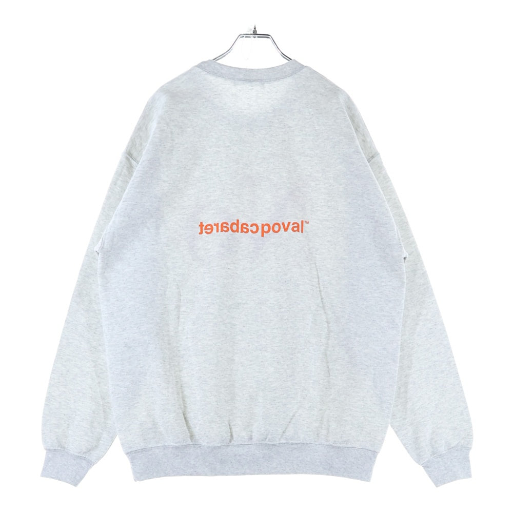 CABARET POVAL(キャバレーポバール) NO CREWNECK クルーネックスウェットトレーナー グレー