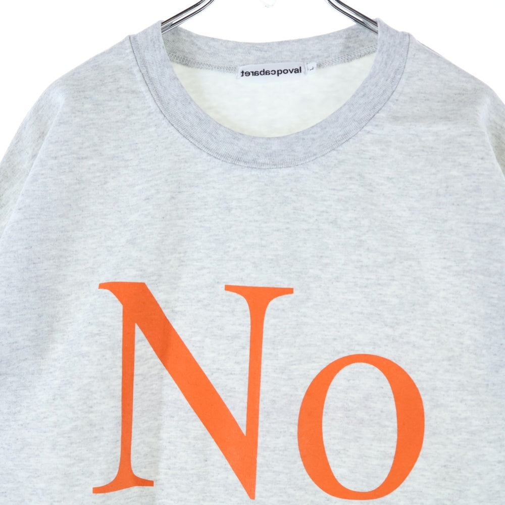 CABARET POVAL(キャバレーポバール) NO CREWNECK クルーネックスウェットトレーナー グレー