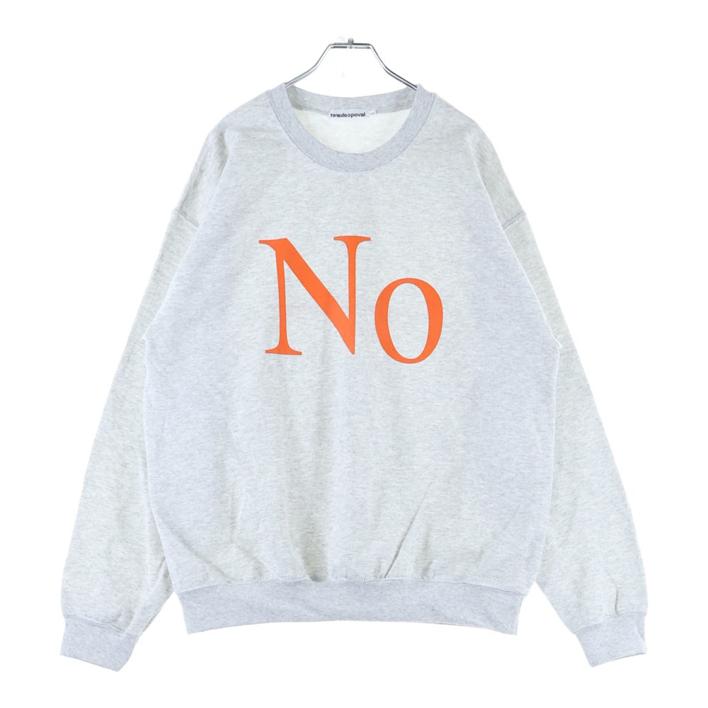 CABARET POVAL(キャバレーポバール) NO CREWNECK クルーネックスウェットトレーナー グレー