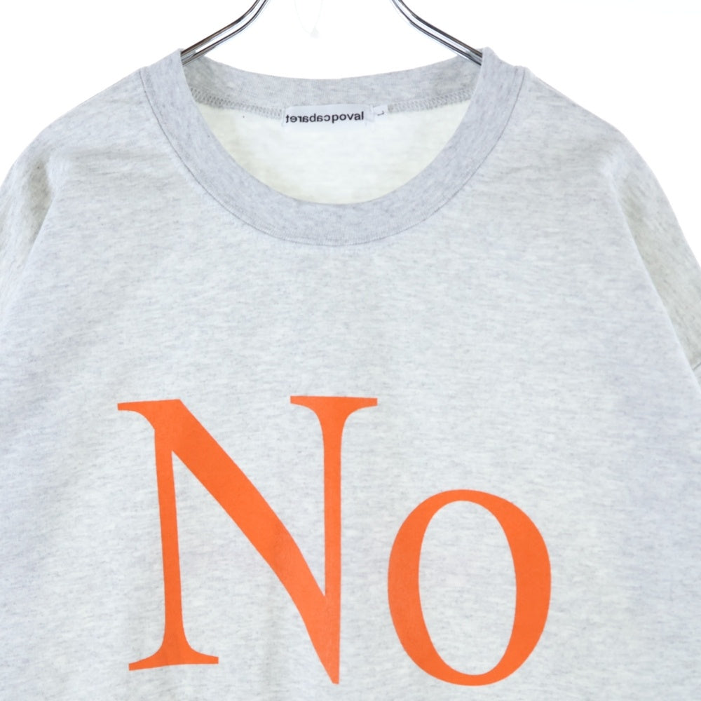 CABARET POVAL(キャバレーポバール) NO CREWNECK クルーネックスウェットトレーナー グレー