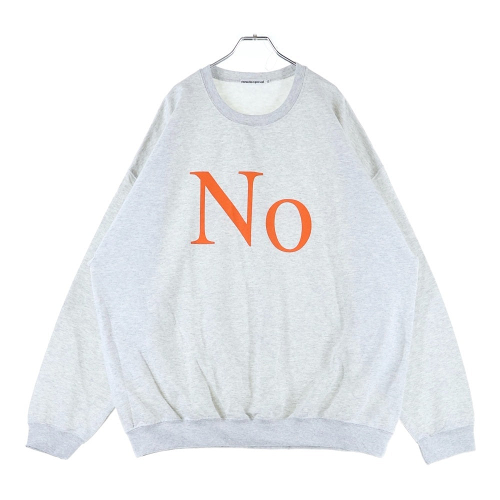 CABARET POVAL(キャバレーポバール) NO CREWNECK クルーネックスウェットトレーナー グレー
