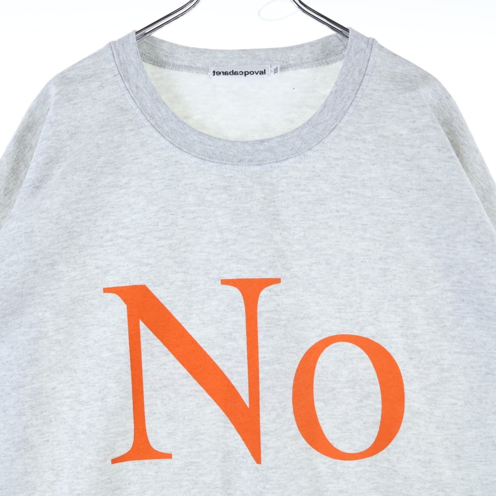 CABARET POVAL(キャバレーポバール) NO CREWNECK クルーネックスウェットトレーナー グレー