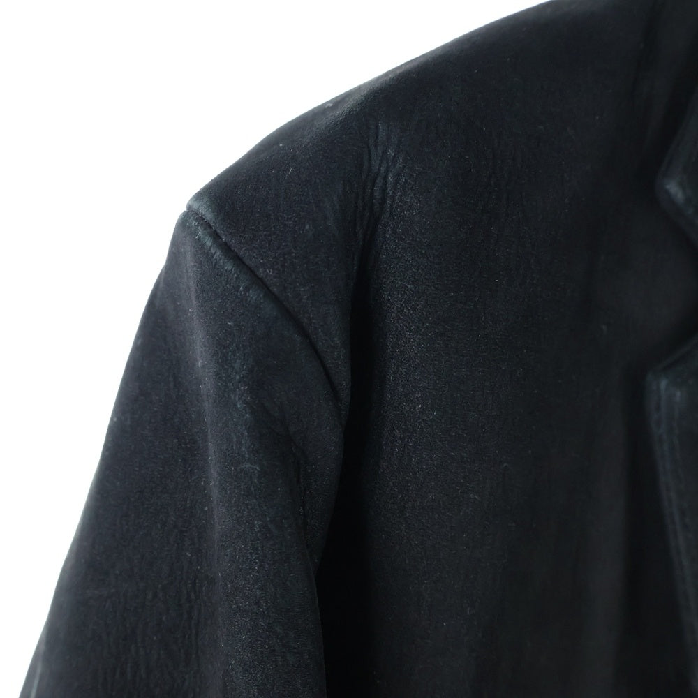 WACKO MARIA(ワコマリア) LEATHER JACKET レザージャケット テーラード パイソンライナー ブラック