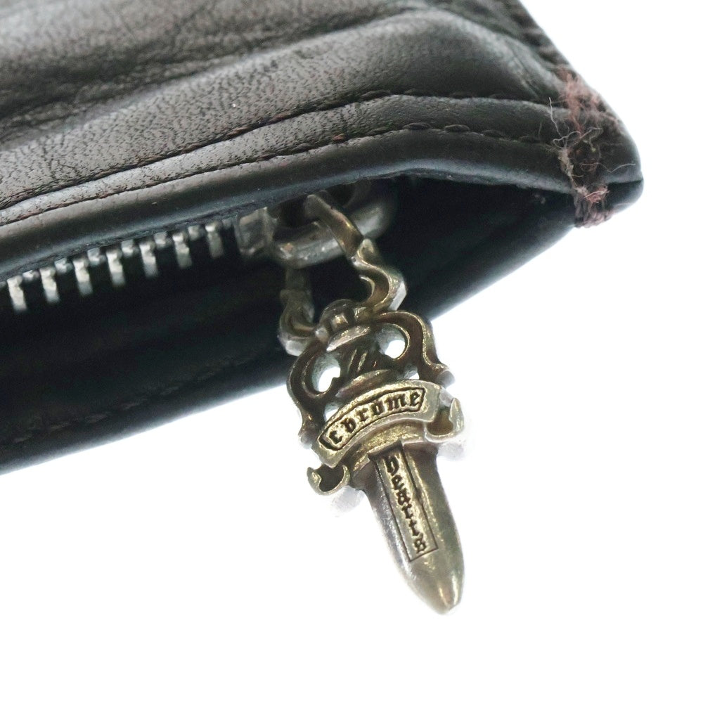 CHROME HEARTS(クロムハーツ) ZPR CHNG PURSE2 チェンジパース #2ダガージップコインケース レザー ブラック