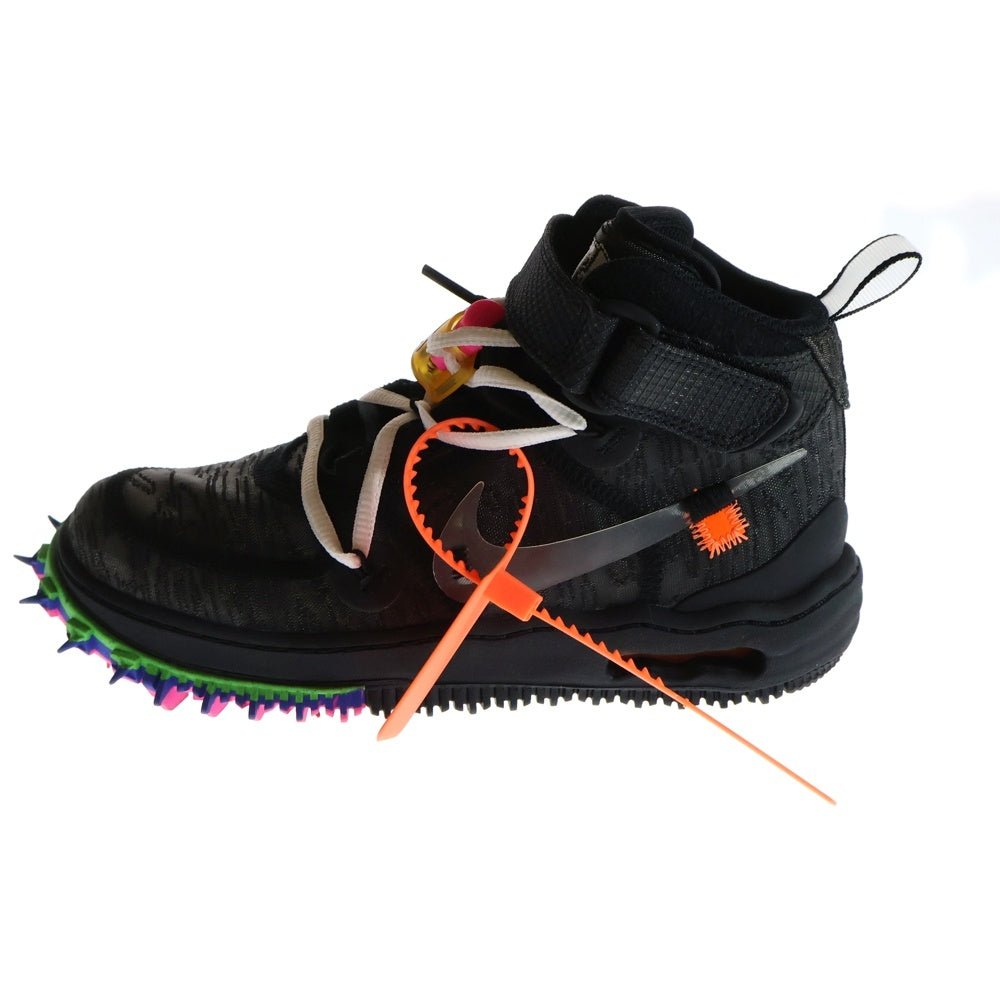 NIKE(ナイキ) ×Off-White AIR FORCE 1 MID オフホワイト エアフォース1 ミッドカットスニーカー レディース ブラック US5/23.5cm DO6290-001