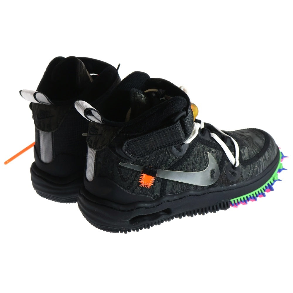 NIKE(ナイキ) ×Off-White AIR FORCE 1 MID オフホワイト エアフォース1 ミッドカットスニーカー レディース ブラック US5/23.5cm DO6290-001