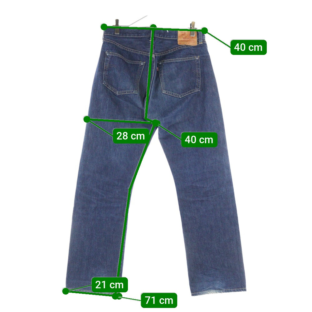 Levi's(リーバイス) 90S VINTAGE S501XX ヴィンテージ USA製 ボタン裏555 バレンシア工場製 大戦モデル復刻 ビッグE 均等V セルビッチ ボタンフライ デニムパンツ インディゴ 44501-0022