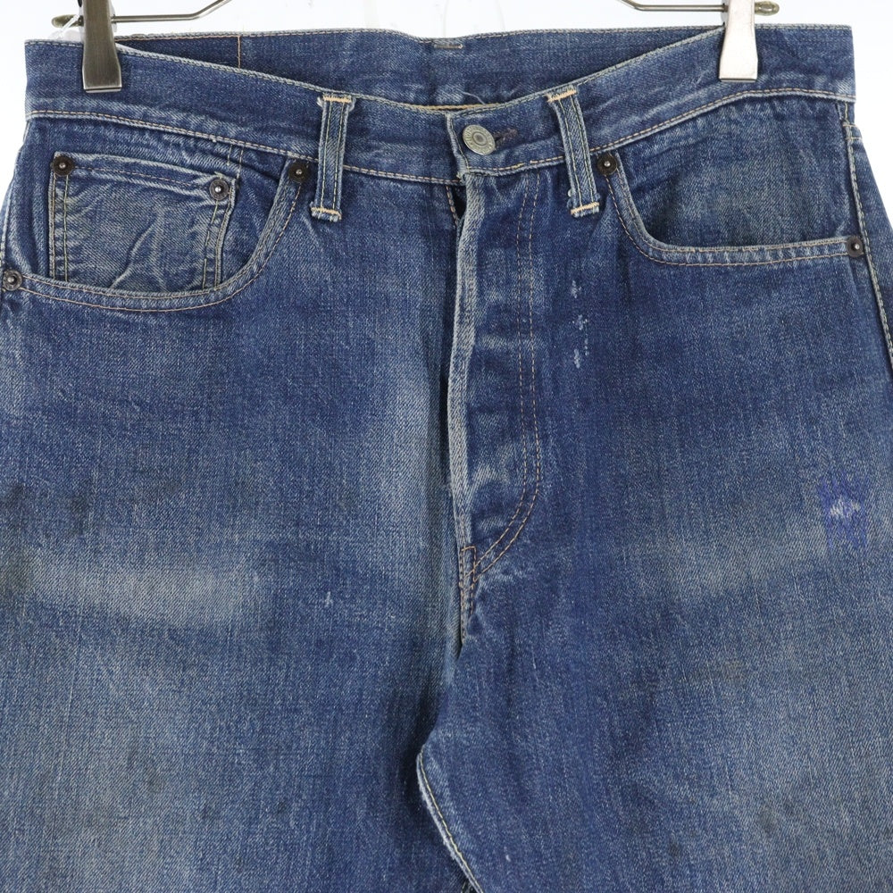 Levi's(リーバイス) 60S VINTAGE 501XX ヴィンテージ 紙パッチ ギャラ無 ビッグE 両面タブ 隠しリベット ボタン裏刻印なし センターセット ボタンフライ デニムパンツ インディゴ
