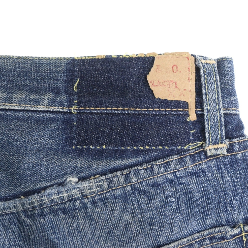 Levi's(リーバイス) 60S VINTAGE 501XX ヴィンテージ 紙パッチ ギャラ無 ビッグE 両面タブ 隠しリベット ボタン裏刻印なし センターセット ボタンフライ デニムパンツ インディゴ
