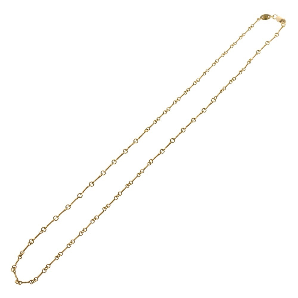 CHROME HEARTS(クロムハーツ) 22K NECKCHAIN T18 ツイストチェーンネックレス 18inch ゴールド BCA014