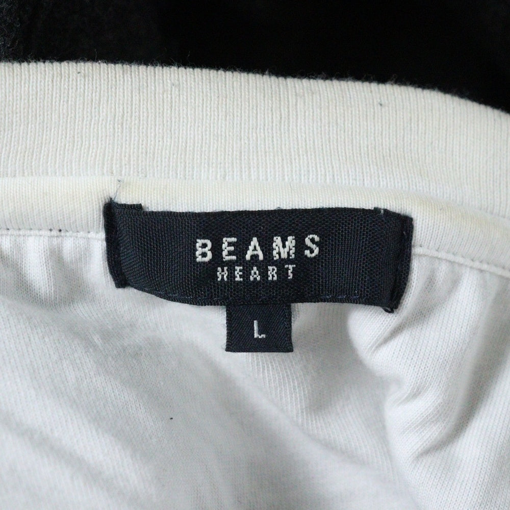 BEAMS HEART(ビームス ハート) 起毛 フェイクレイヤー ロングスリーブ 長袖クルーネックTシャツ グレー 42-14-0021-147
