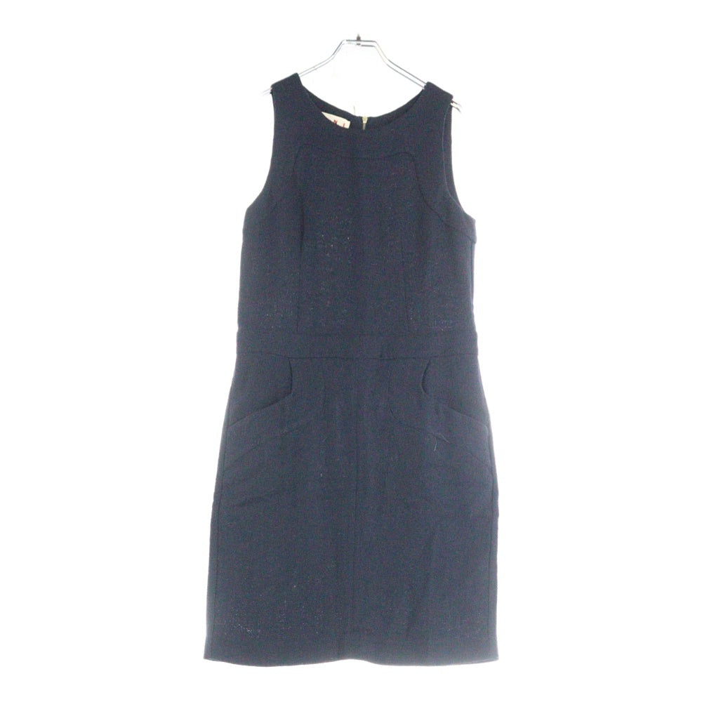 MARNI(マルニ) レーヨン ノースリーブワンピース ネイビー レディース E12ABMALB9A00TV276