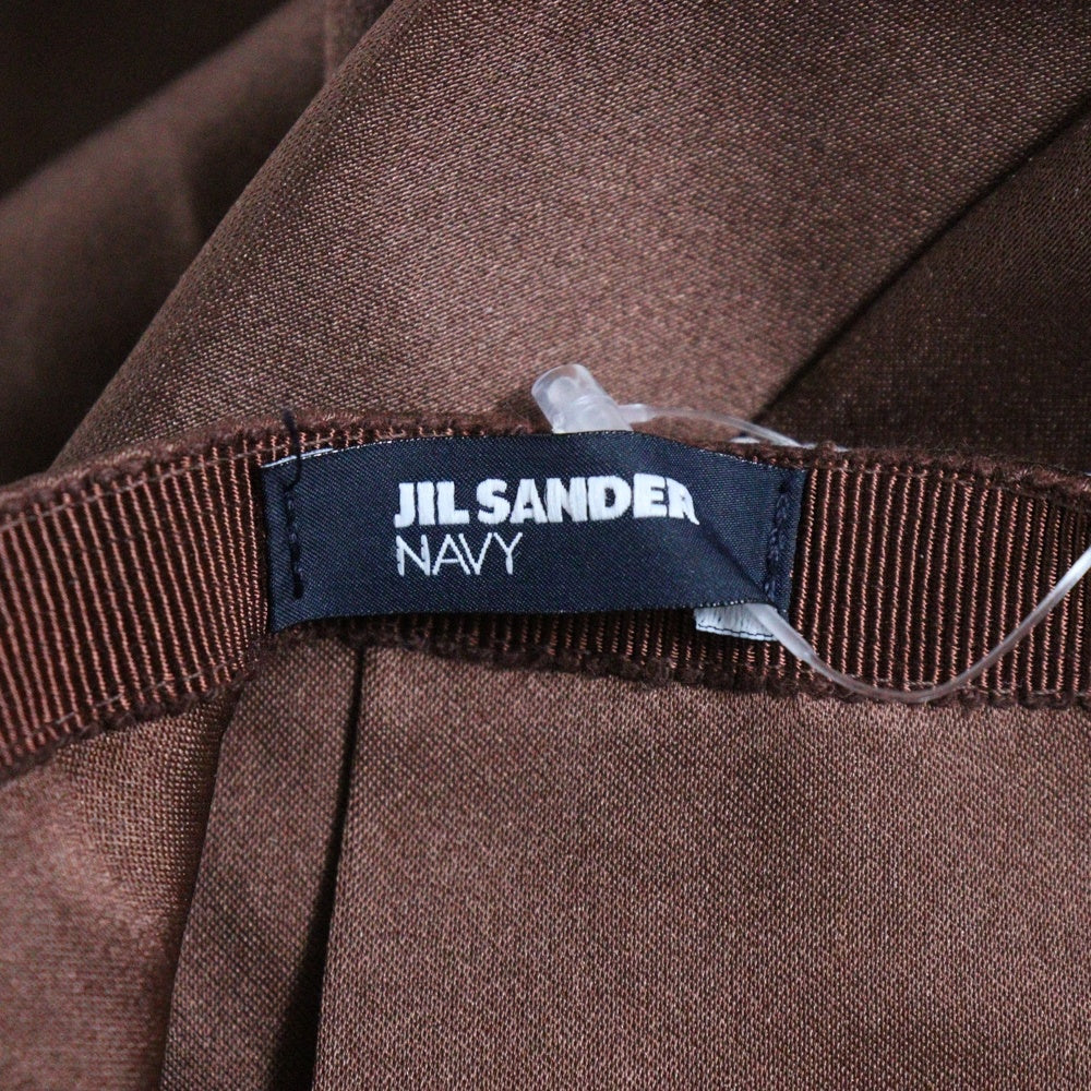 JIL SANDER(ジルサンダー) NAVY イタリア製 シルクスカート ブラウン レディース