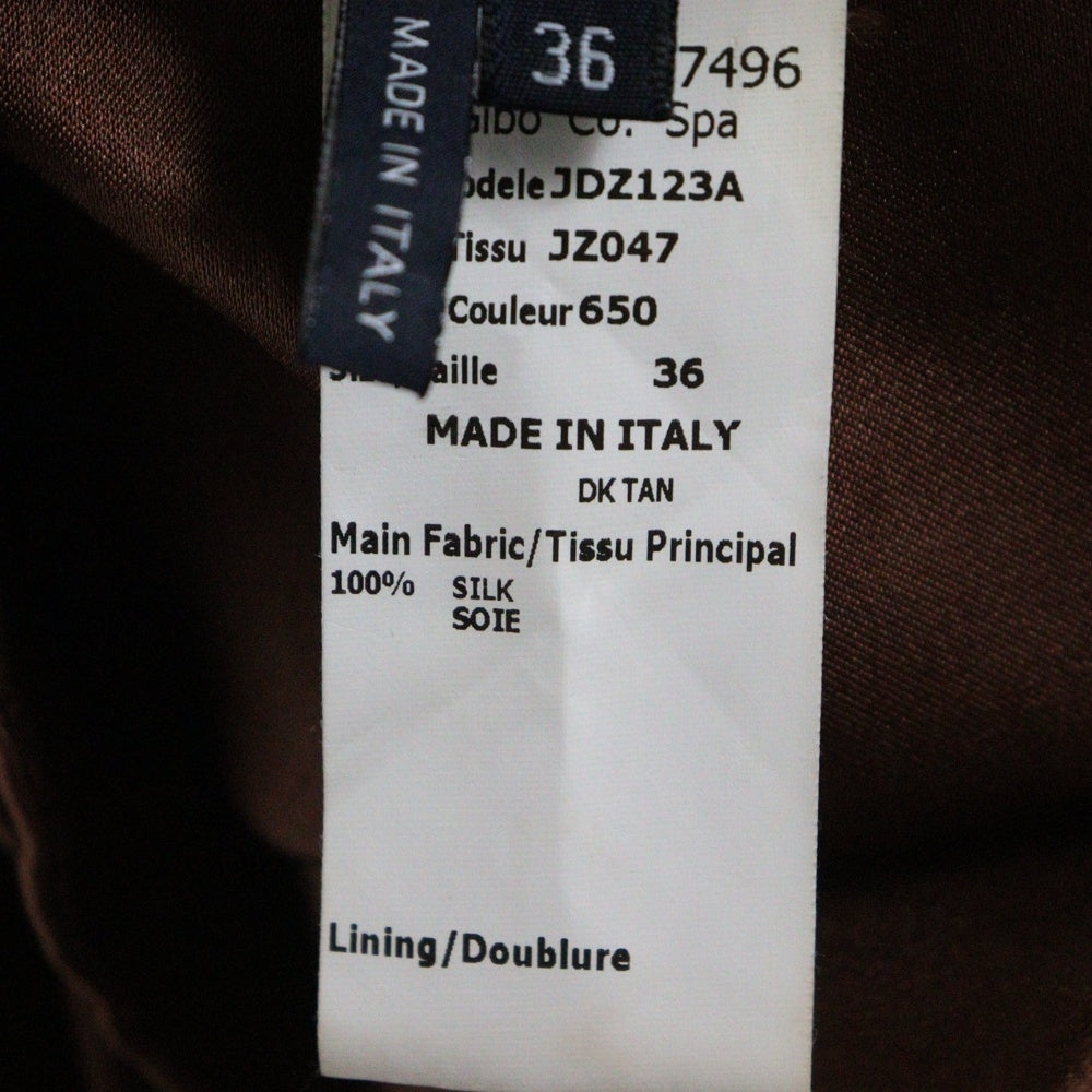 JIL SANDER(ジルサンダー) NAVY イタリア製 シルクスカート ブラウン レディース