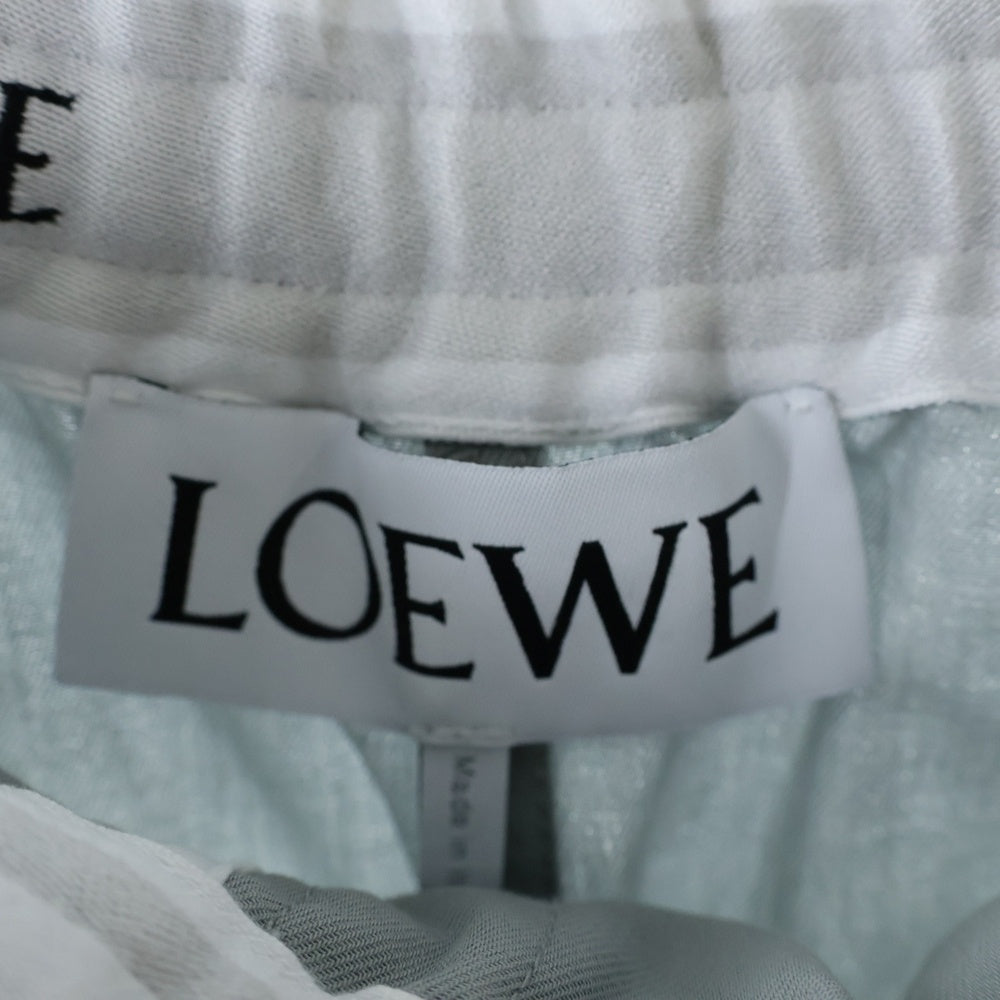 LOEWE(ロエベ) アナグラムロゴ刺繍 コットンハーフパンツ ショーツ レディース グレー S359Y1AX25