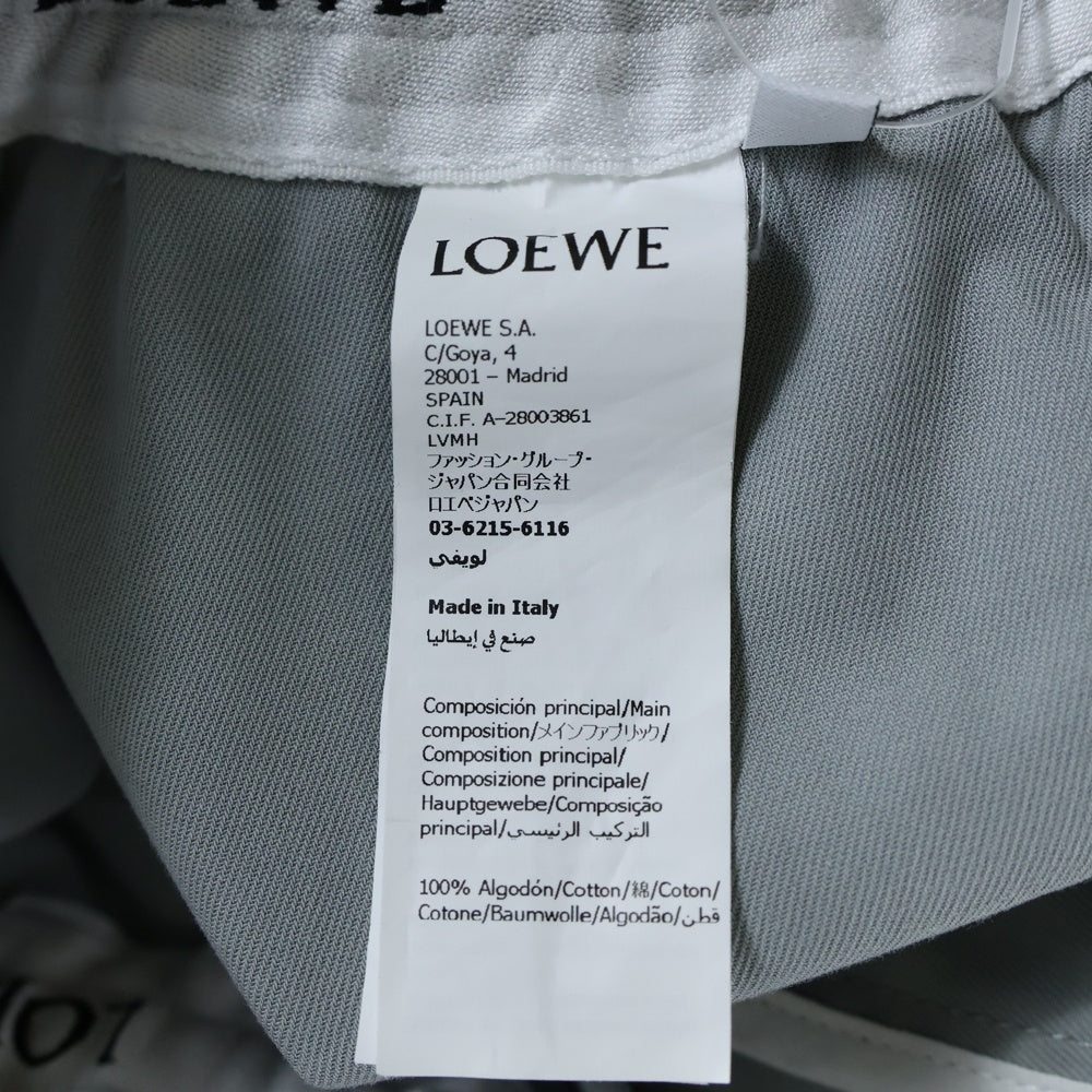 LOEWE(ロエベ) アナグラムロゴ刺繍 コットンハーフパンツ ショーツ レディース グレー S359Y1AX25