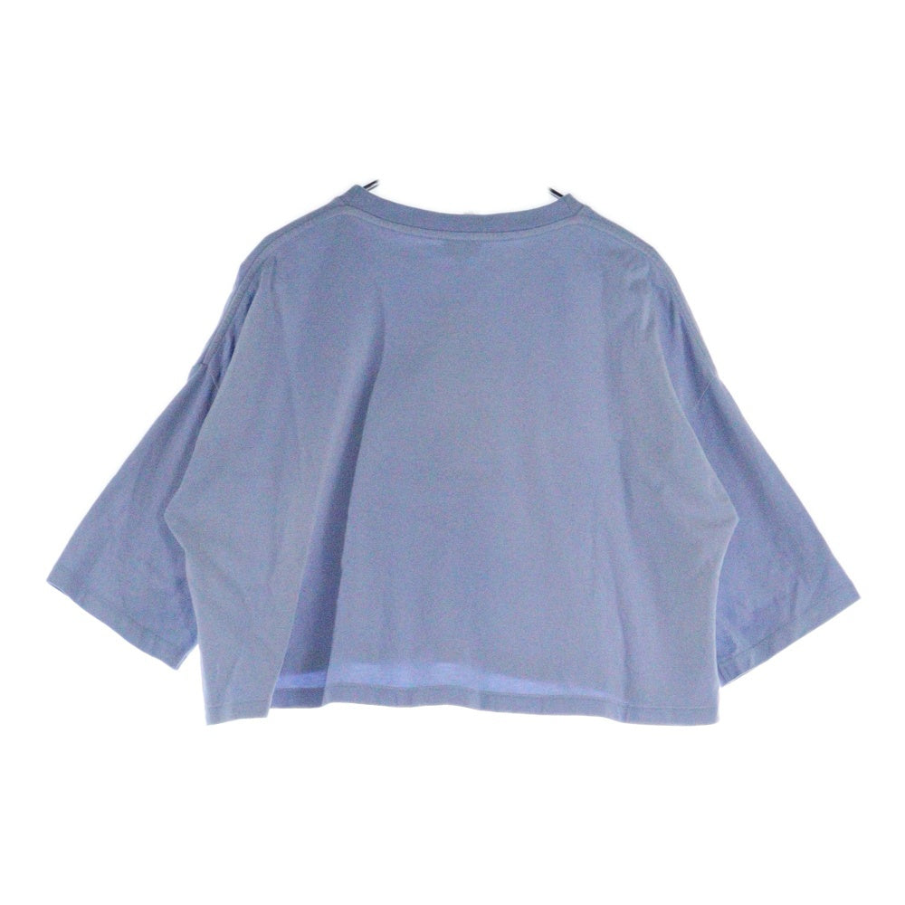 LOEWE(ロエベ) 胸アナグラムワッペン刺繍 ボクシーシルエットTシャツ 半袖クルーネックカットソー レディース ブルー S616Y22X81