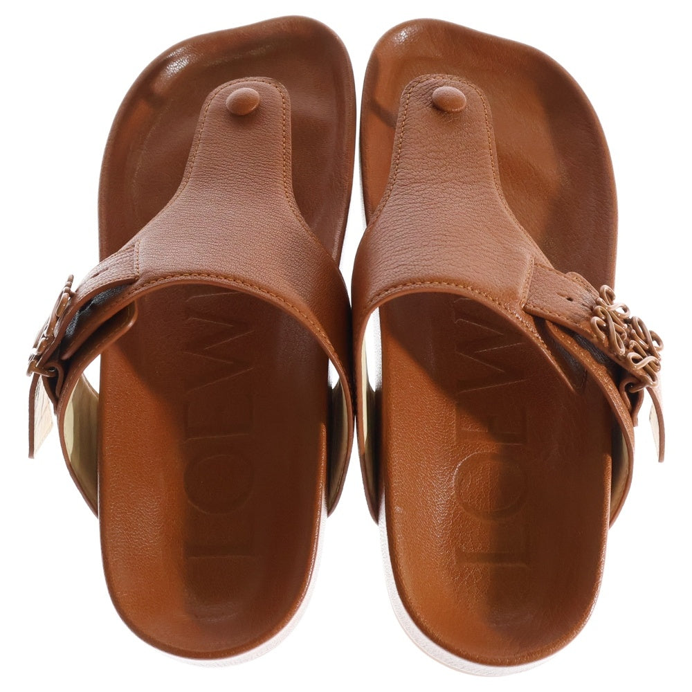 LOEWE(ロエベ) ANAGRAM EASE MULE アナグラム レザーサンダル ミュール ブラウン M616465X14