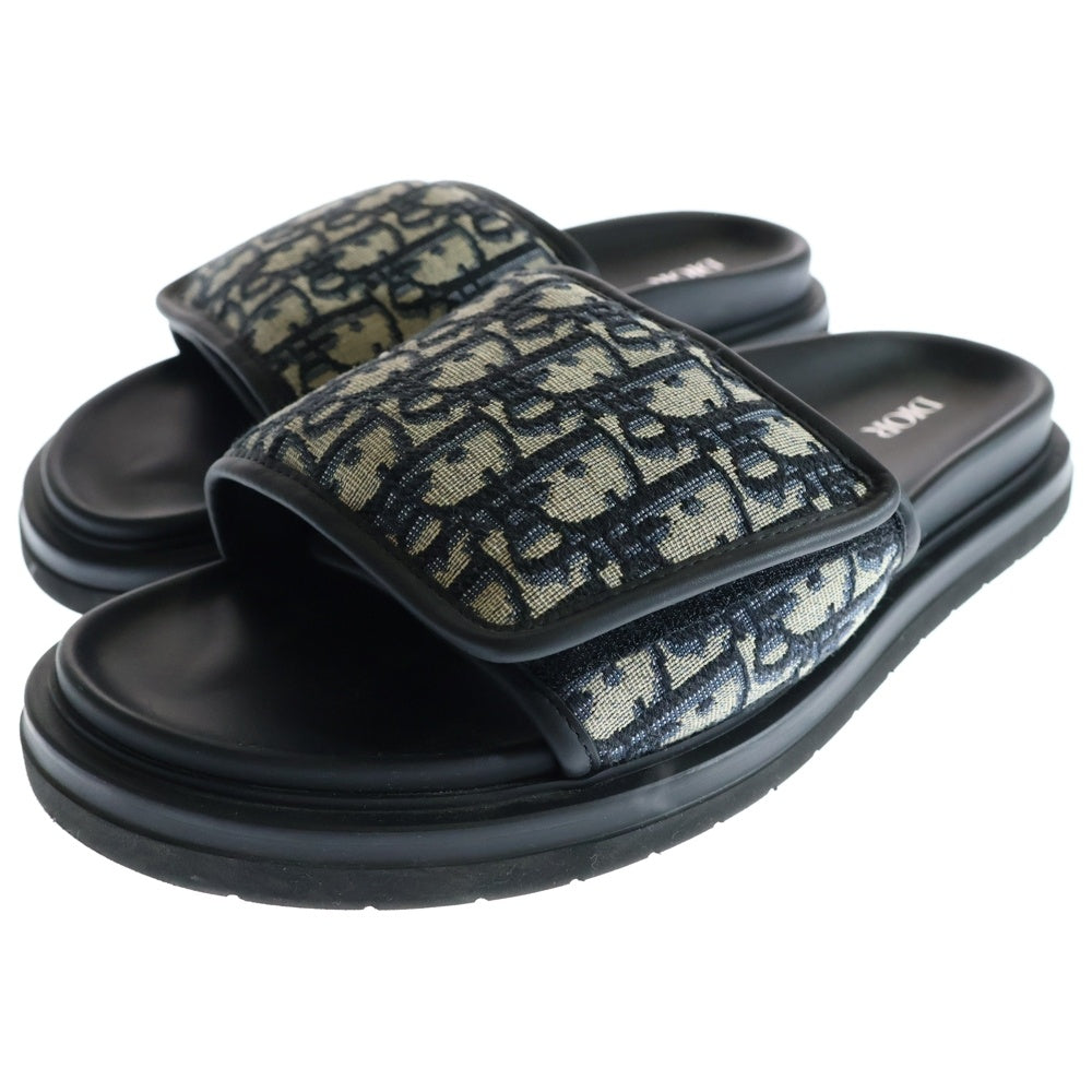 DIOR(ディオール) AQUA SANDAL OBLIQUE JACQUARD オブリーク ジャガード アクアサンダル ブラック/ベージュ 3SA167ZSA H969
