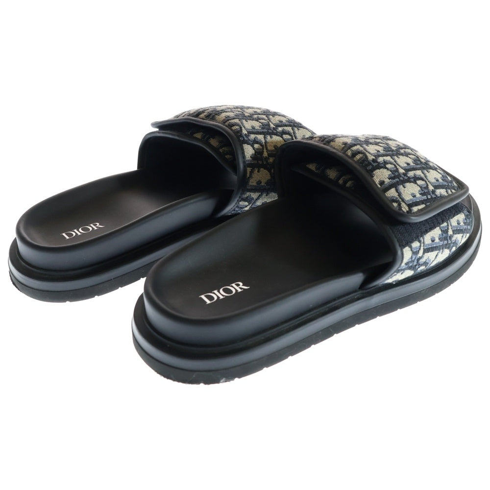 DIOR(ディオール) AQUA SANDAL OBLIQUE JACQUARD オブリーク ジャガード アクアサンダル ブラック/ベージュ 3SA167ZSA H969