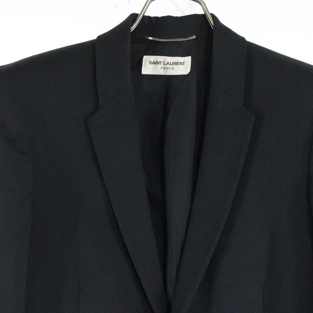 SAINT LAURENT PARIS(サンローランパリ) ウール 2B シングルテーラードジャケット ブラック 482493