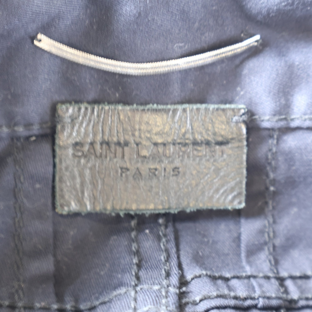 SAINT LAURENT PARIS(サンローランパリ) コットン スキニー パンツ ネイビー D02 M/SK-LW 315401
