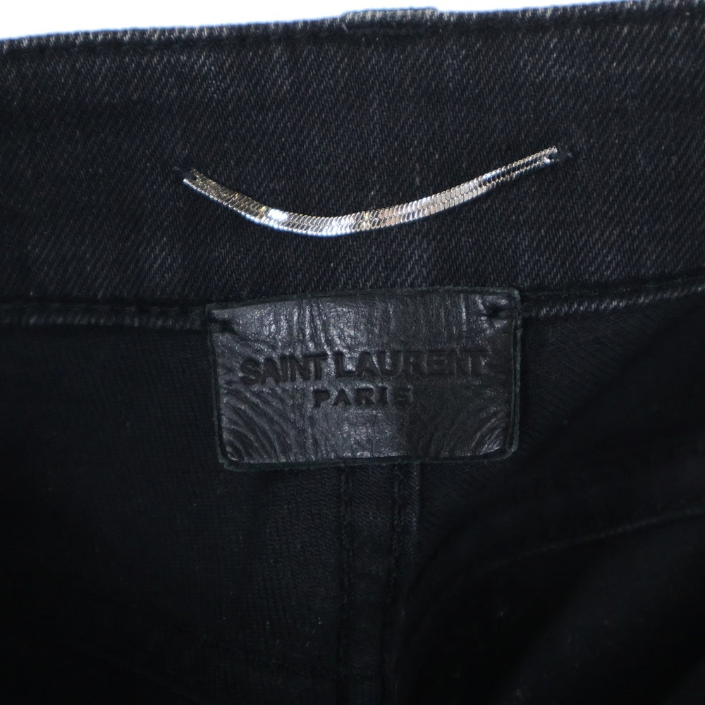 SAINT LAURENT PARIS(サンローランパリ) コットン スキニー デニムパンツ ブラック D02 M/SK-LW 472822