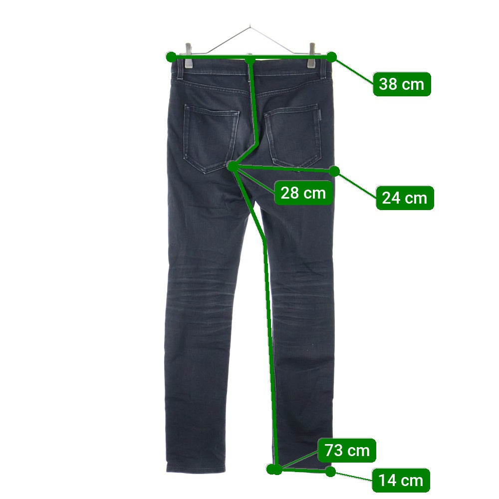 SAINT LAURENT PARIS(サンローランパリ) コットン スキニー デニムパンツ ブラック D02 M/SK-LW 472822