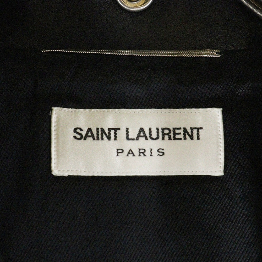 SAINT LAURENT PARIS(サンローランパリ) 15AW L01 CLASSIC MOTORCYCLE LEATHER RIDERS JACKET クラシックモーターサイクル ライダースジャケット レザー ブラック 397290 Y5YA1