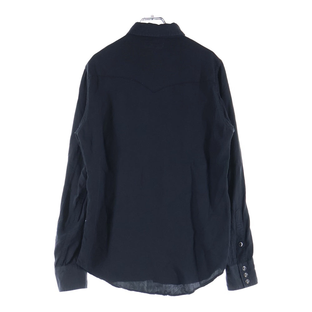 SAINT LAURENT PARIS(サンローランパリ) スナップボタン ウエスタン 長袖シャツ ブラック 376982