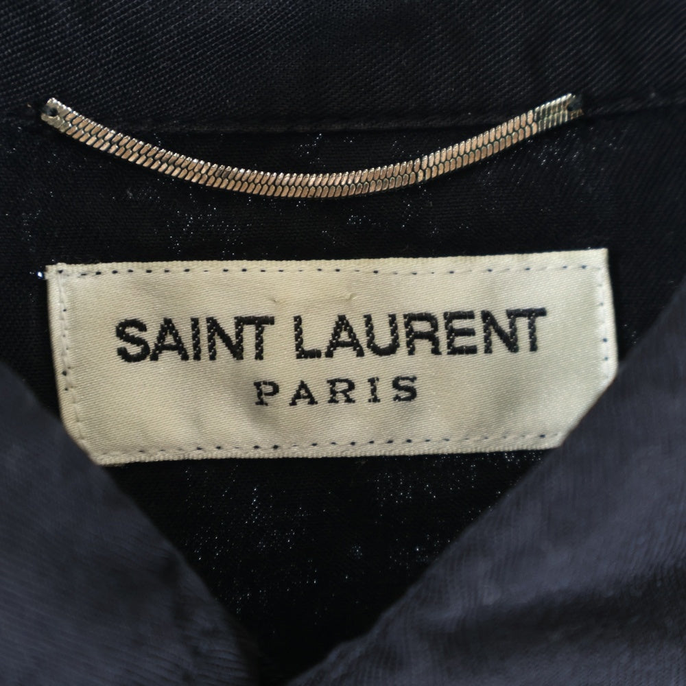 SAINT LAURENT PARIS(サンローランパリ) スナップボタン ウエスタン 長袖シャツ ブラック 376982