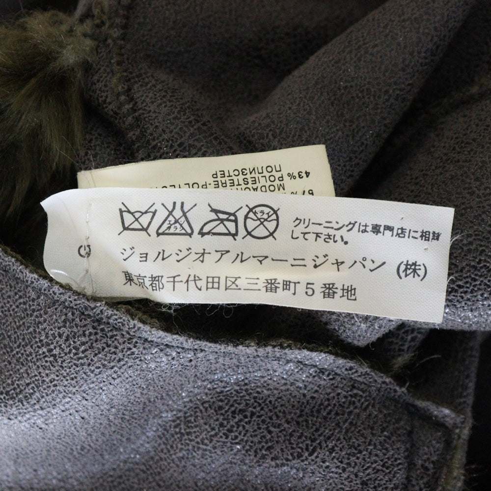 ARMANI(アルマーニ) A5L06DH-72 レザー ファーコート チャコールグレー