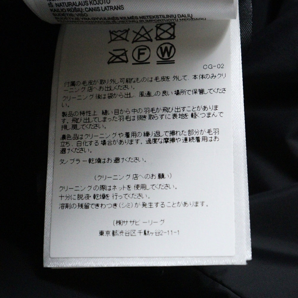 CANADA GOOSE(カナダグース) JASPER PARKA ジャスパーパーカ ファーフーデット ダウンジャケット ブラック レディース 3438JM