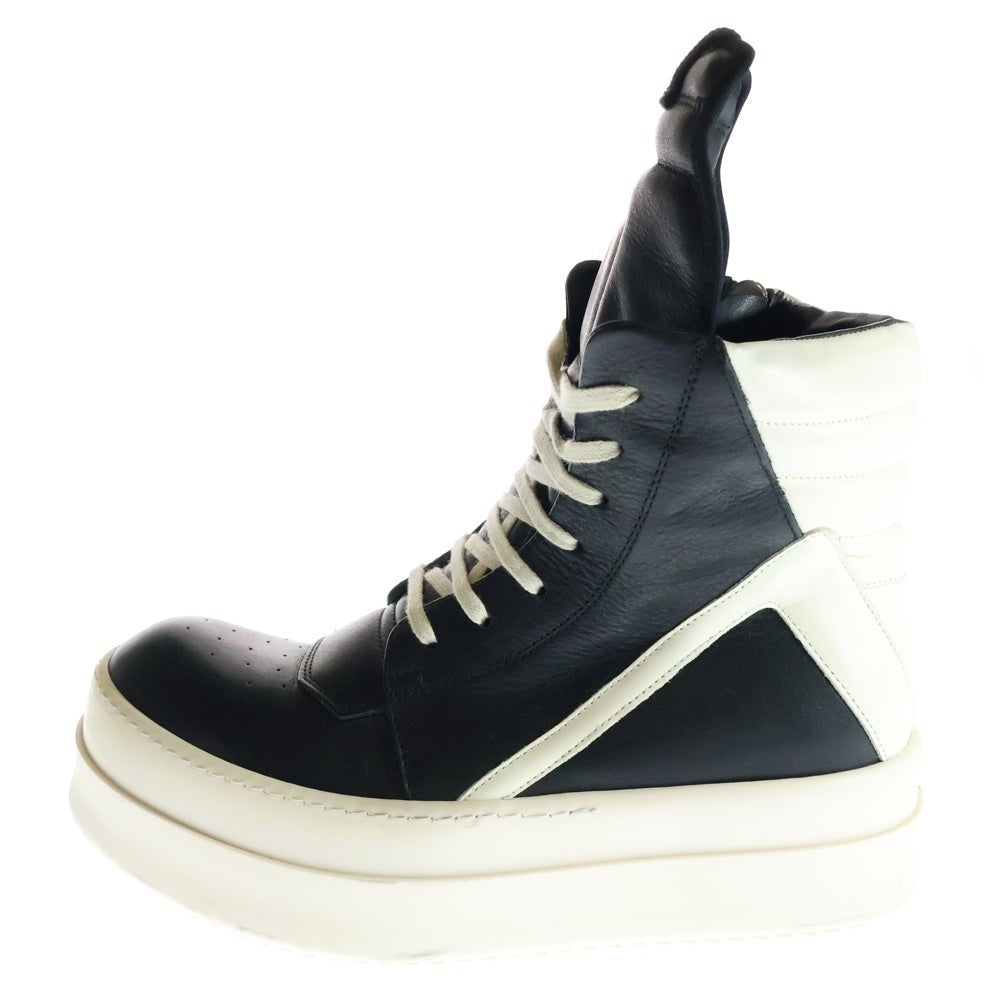 Rick Owens(リックオウエンス) MEGA BUMPER GEOBASKET Black Milk メガバンパー ジオバスケット ハイカットスニーカー ブラック/ホワイト RR02C7868