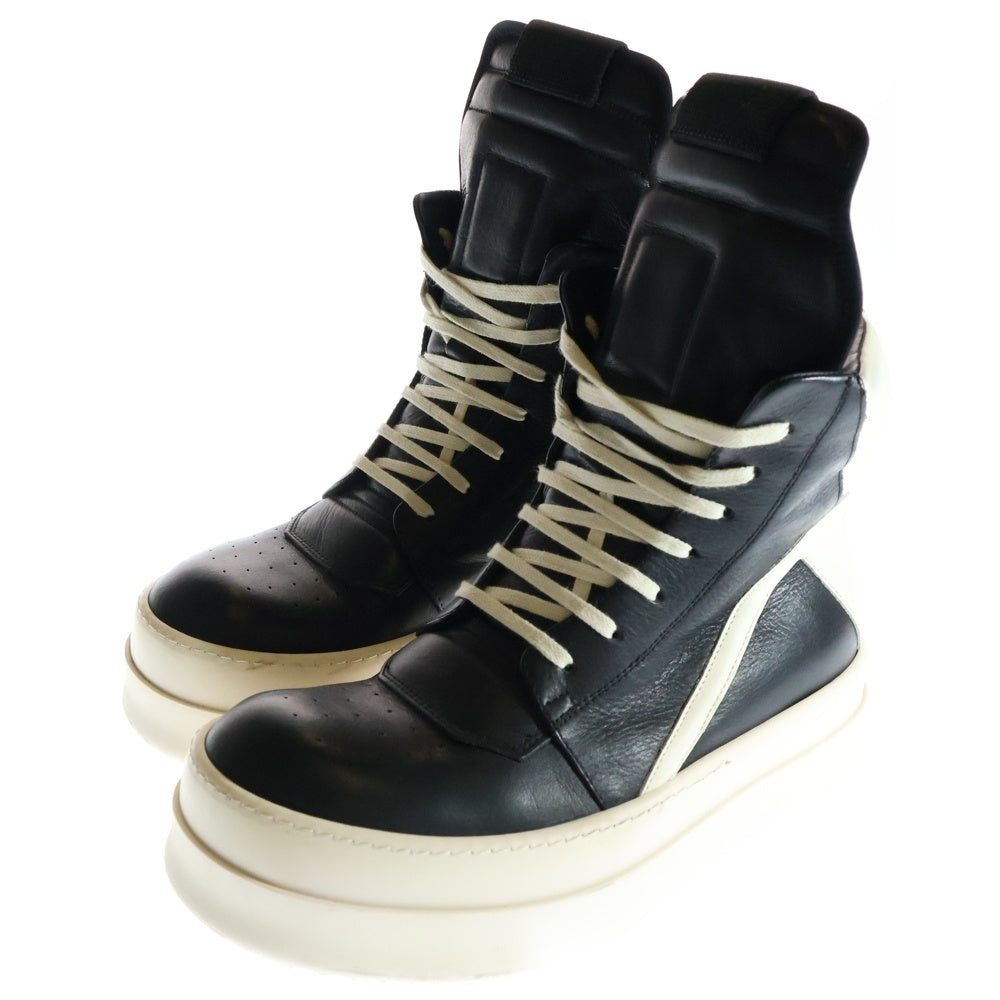 Rick Owens(リックオウエンス) MEGA BUMPER GEOBASKET Black Milk メガバンパー ジオバスケット ハイカットスニーカー ブラック/ホワイト RR02C7868