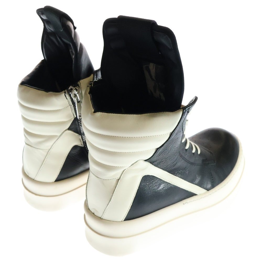 Rick Owens(リックオウエンス) MEGA BUMPER GEOBASKET Black Milk メガバンパー ジオバスケット ハイカットスニーカー ブラック/ホワイト RR02C7868