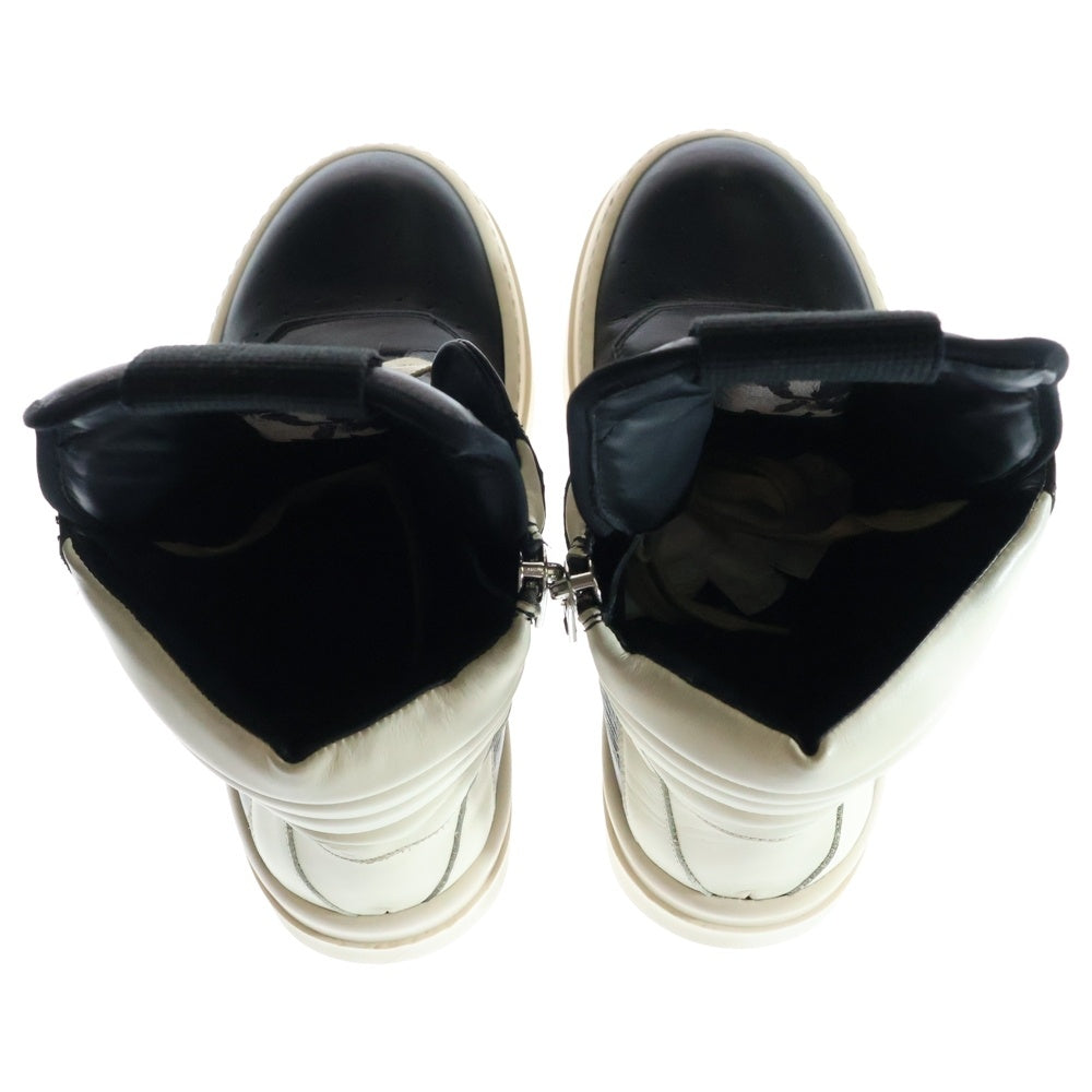 Rick Owens(リックオウエンス) MEGA BUMPER GEOBASKET Black Milk メガバンパー ジオバスケット ハイカットスニーカー ブラック/ホワイト RR02C7868