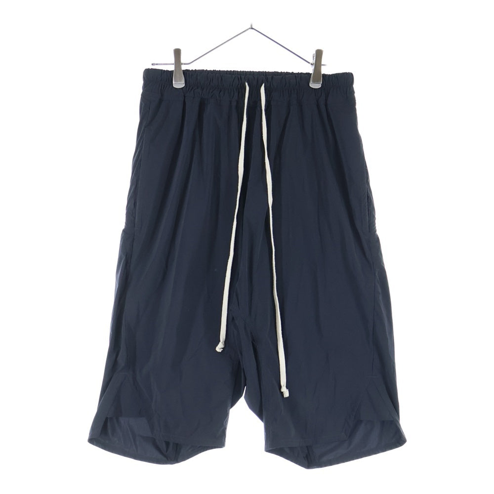 Rick Owens(リックオウエンス) 21SS BASKET SWINGER SHORTS バスケット サルエル ドローストリング ハーフパンツ ブラック RU21S6383-NBS