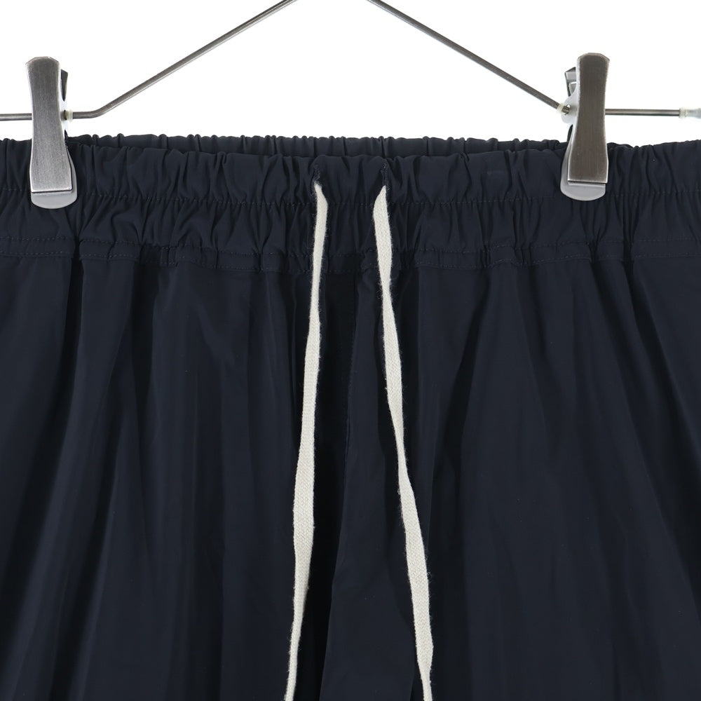 Rick Owens(リックオウエンス) 21SS BASKET SWINGER SHORTS バスケット サルエル ドローストリング ハーフパンツ ブラック RU21S6383-NBS