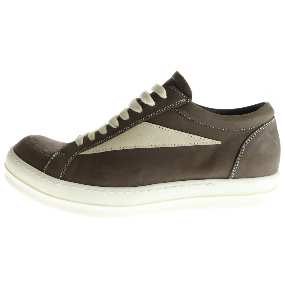 Rick Owens(リックオウエンス) 24AW VINTAGE SNEAKS ヴィンテージ ローカットスニーカー ブラウン/ホワイト RR02D6897