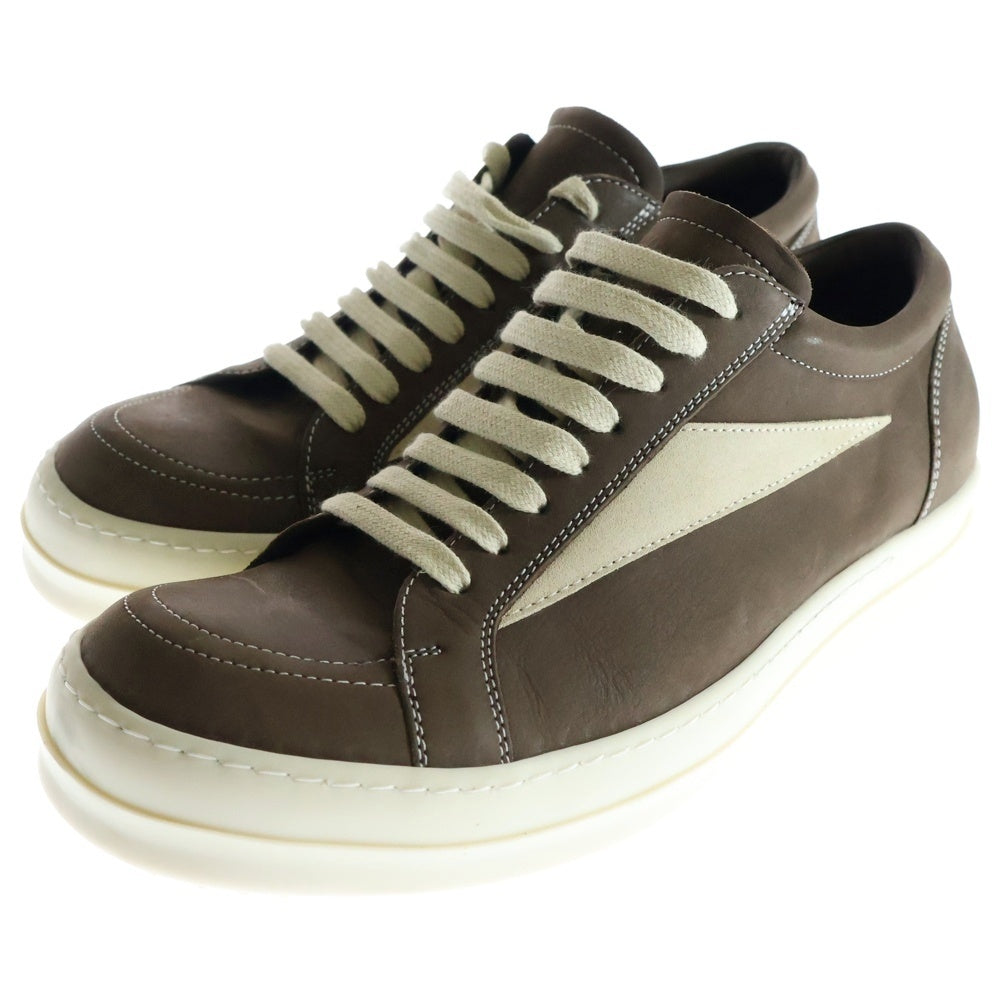 Rick Owens(リックオウエンス) 24AW VINTAGE SNEAKS ヴィンテージ ローカットスニーカー ブラウン/ホワイト RR02D6897