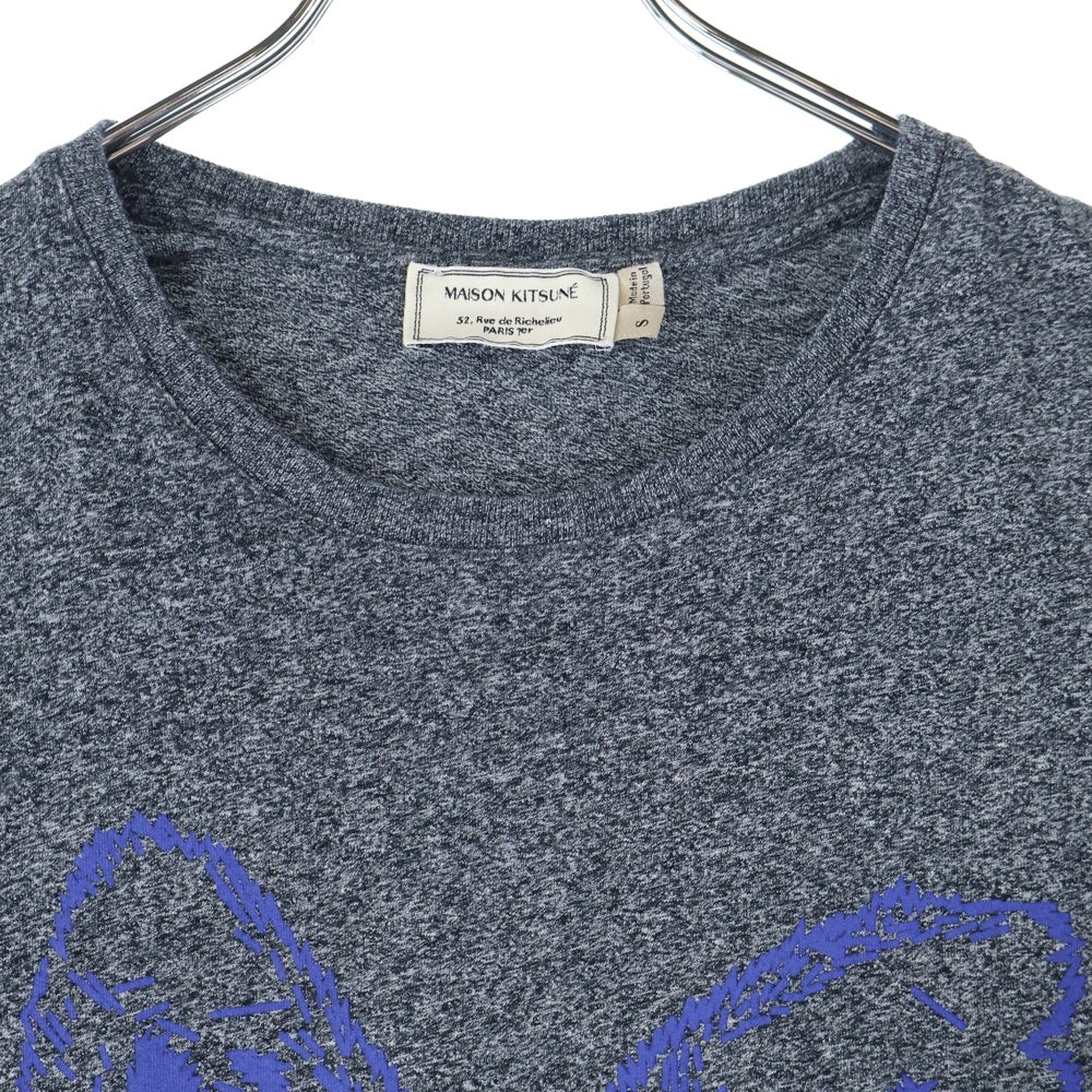 KITSUNE TEE(キツネティー) イアープリント Tシャツ 半袖カットソー レディース ブルー/グレー
