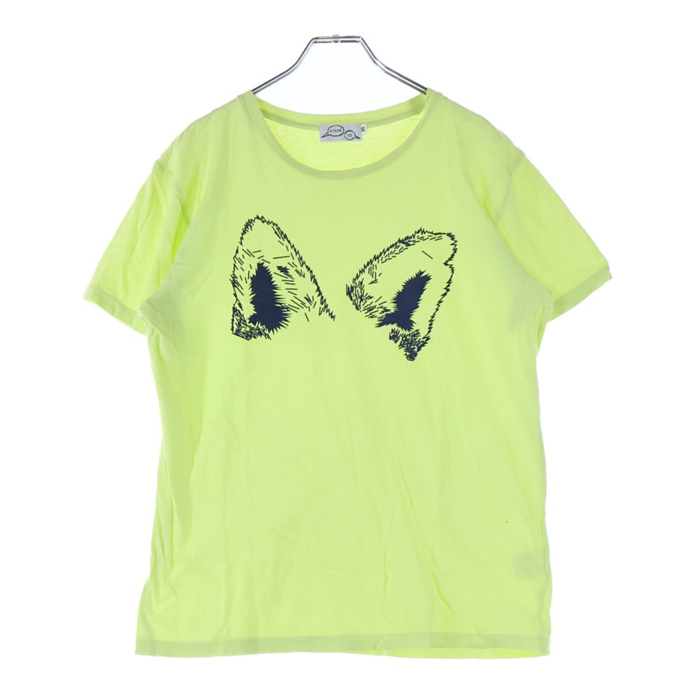 KITSUNE TEE(キツネティー) イアープリント Tシャツ 半袖カットソー レディース ネイビー/グリーン