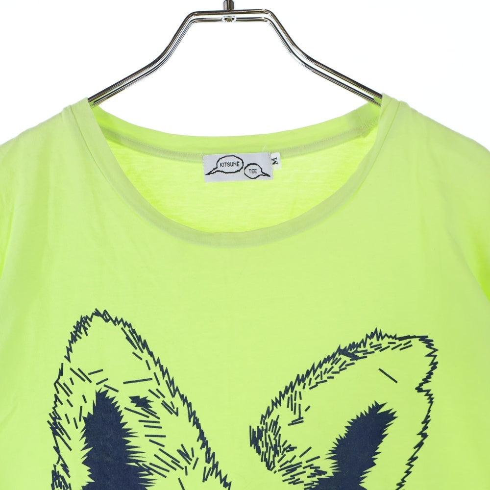 KITSUNE TEE(キツネティー) イアープリント Tシャツ 半袖カットソー レディース ネイビー/グリーン