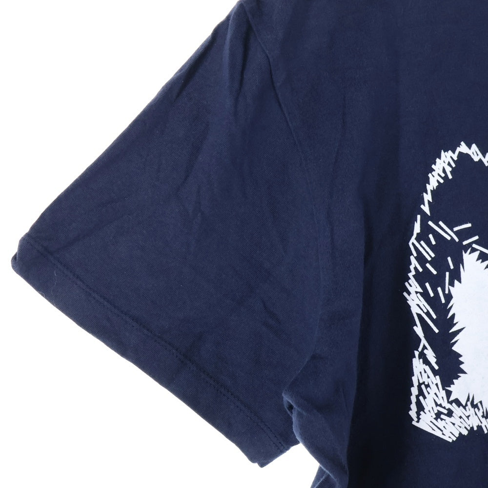 KITSUNE TEE(キツネティー) イアープリント Tシャツ 半袖カットソー レディース ホワイト/ネイビー