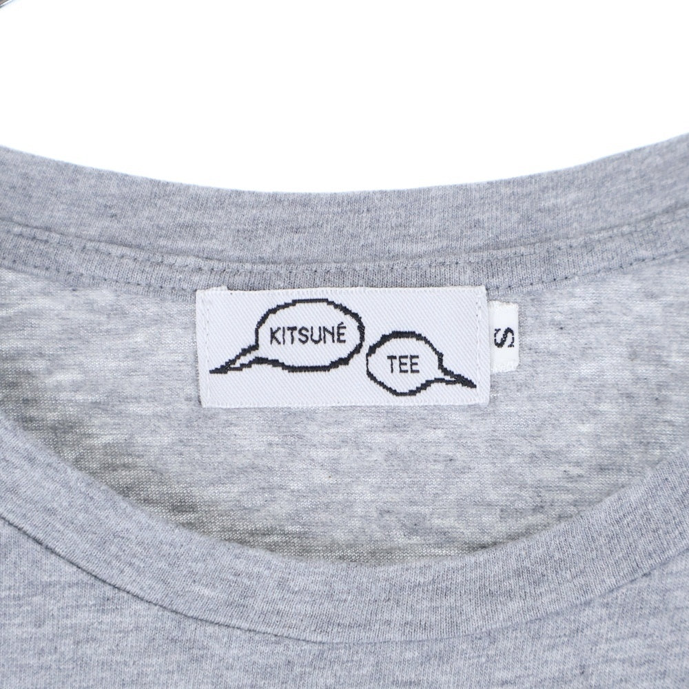 KITSUNE TEE(キツネティー) イアープリント Tシャツ 半袖カットソー レディース グレー/ホワイト