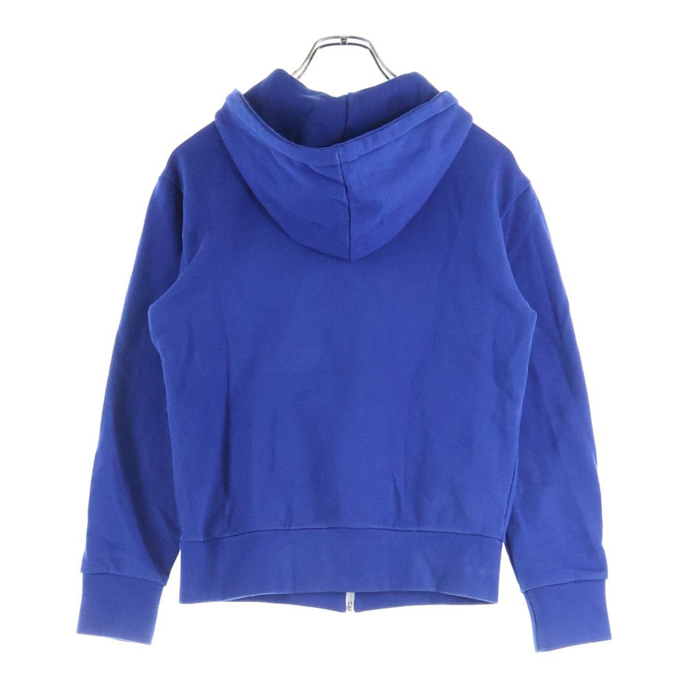 MAISON KITSUNE(メゾンキツネ) キツネパッチ ドローストリング ジップアップフーディ スウェットパーカー レディース ブルー