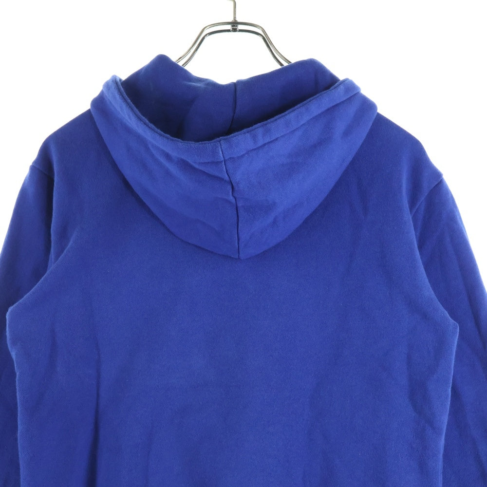 MAISON KITSUNE(メゾンキツネ) キツネパッチ ドローストリング ジップアップフーディ スウェットパーカー レディース ブルー