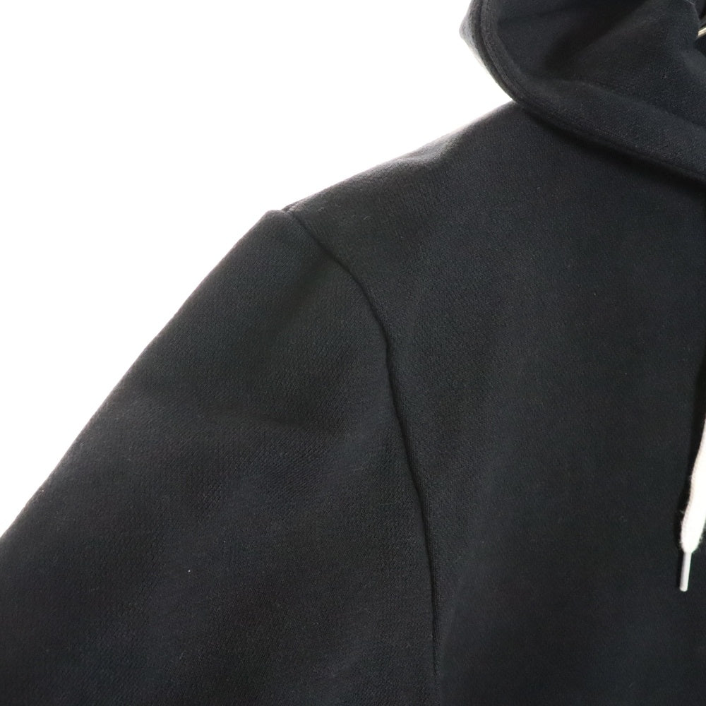 MAISON KITSUNE(メゾンキツネ) キツネパッチ ドローストリング ジップアップフーディ スウェットパーカー レディース ブラック