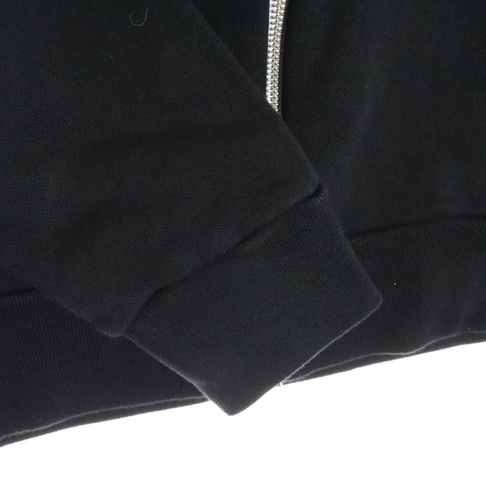 MAISON KITSUNE(メゾンキツネ) キツネパッチ ドローストリング ジップアップフーディ スウェットパーカー レディース ブラック